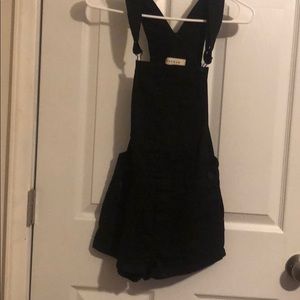 Black short overalls